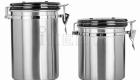 kitchen storage coffee bean canister airtight stainless steel CO2 exhaust lid container with scoop date tracker manufacture factory