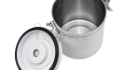 food kitchen storage tea flour cereal coffee bean canister airtight stainless steel CO2 exhaust lid container with scoop date tracker manufacture factory