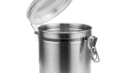 plastic lid stainless steel canister food storage