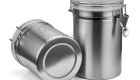 transparent visible lid stainless steel storage canister container