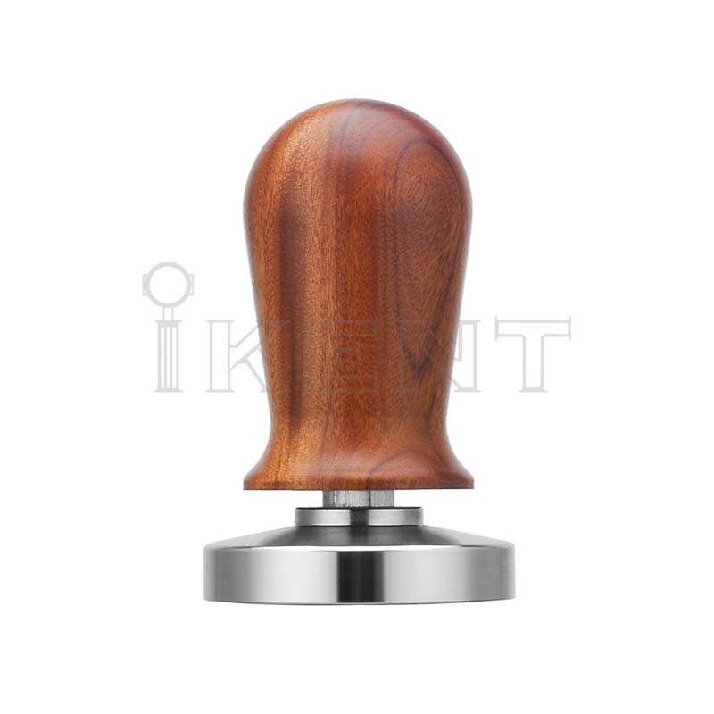 wooden handle espresso coffee tamper spring back loaded stainless steel tamper base manufacturer