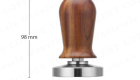 58mm wooden handle espresso coffee tamper spring back loaded stainless steel tamper base manufacturer