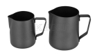 coffee milk pitcher jug black stainless steel milk steaming jug 350ml 600ml espresso cappuccino coffee cup manufacturer factory