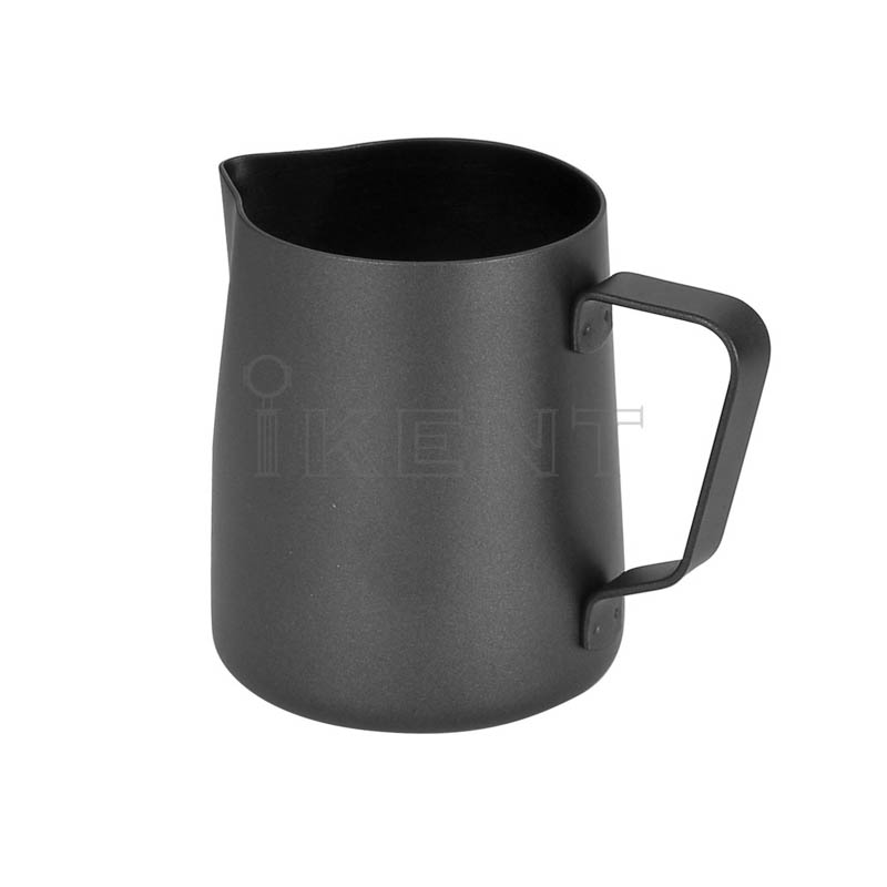 coffee milk pitcher jug black stainless steel milk steaming jug 350ml 600ml espresso cappuccino coffee cup manufacturer factory