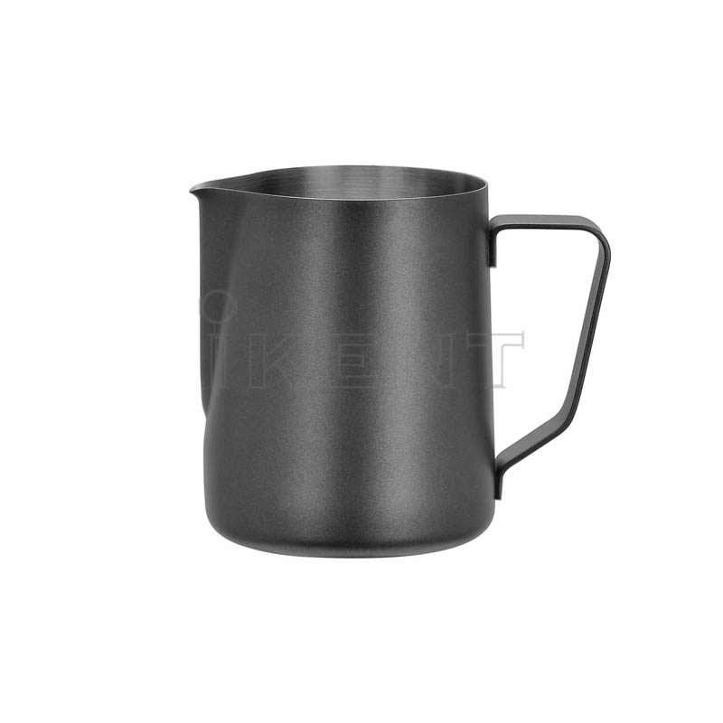 coffee milk pitcher jug black stainless steel milk steaming jug 350ml 600ml espresso cappuccino coffee cup manufacturer factory