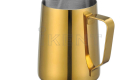 Titanium plating golden milk pitcher jug frothing cup manufacturer